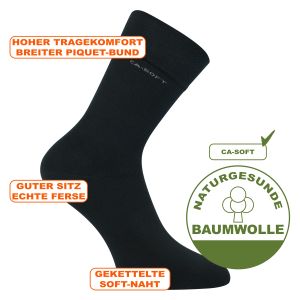 Bequeme Socken ohne Gummi-Druck CA-SOFT schwarz camano