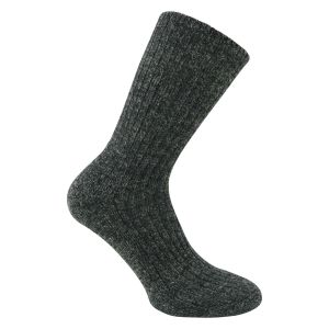 Plüschsohle Socken ohne Gummi-Druck mit Wolle