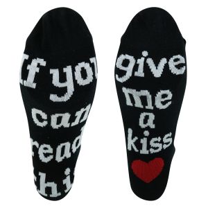 Sprüche Socken - If you can read this give me a kiss - 2 Paar
