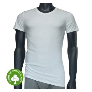 Weiße T-Shirts aus 100% nachhaltiger Baumwolle V-Ausschnitt CAMANO