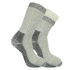 XTREME Heavy-Thermo Wander & Trekking Woll-Socken mit viel Merino Wolle grau - 1 Paar