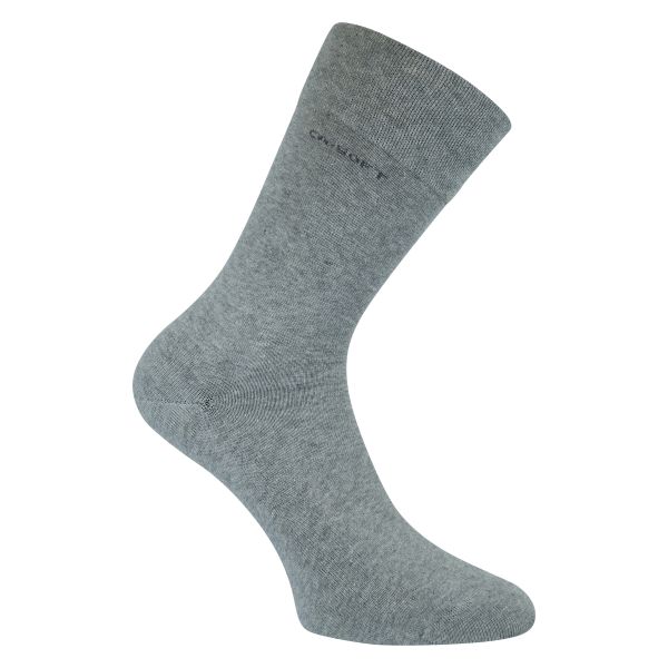 CA-SOFT Socken ohne Gummi-Druck grau camano - 2 Paar