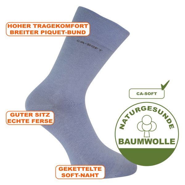 CA-Soft Socken ohne Gummidruck Camano himmelblau auf Rechnung kaufen bei