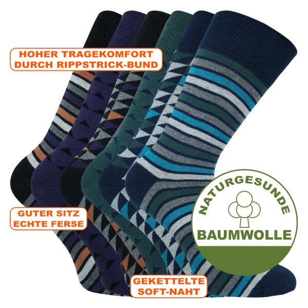 Bequeme Casual Herren Jeanssocken Fashion Pattern Mix mit Baumwolle