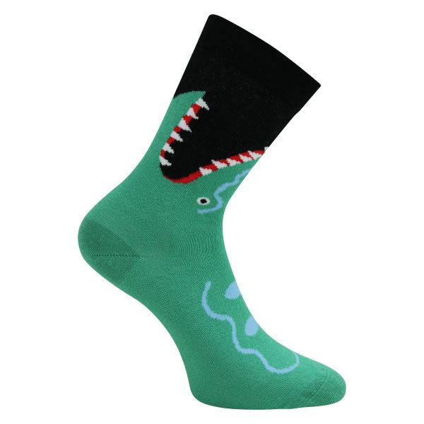 Fußfressende Krokodile lustige Motiv Socken - 2 Paar