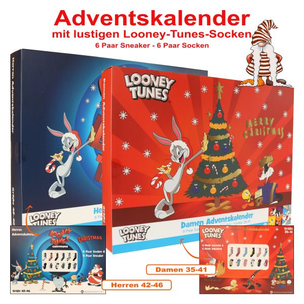 Looney Tunes Socken Adventskalender - 24 Kläppchen und dann ist Weihnachten