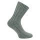 Dicke rustikale mollig-warme Socken 100% Wolle vom Schaf und Alpaka grau