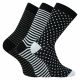 Damensocken Black & White Patterns Baumwolle - 3 Paar