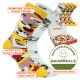 4 Paar lustige PIZZA SOCKS Motiv-Socken im Pizzakarton Geschenkschachtel Thumbnail
