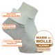 Warme superweiche Umschlagsocken mit Alpaka-Wolle dünn beige-wollweiß Thumbnail