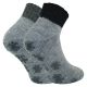 Dicke rutschemmende ABS Alpaka Wolle Sneaker Socken kurz kuschelig-superweich grau