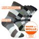 Warme Wollsocken mit Alpaka Wolle Blockstreifen in Naturtönen Thumbnail