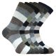 Alpaka Wolle Socken mit Blockstreifen im Naturdesign - 3 Paar Thumbnail