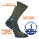 Atmungsaktive Outdoor Trekking Socken mit Merinowolle - warm und weich - oliv Thumbnail