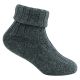 Baby Socken mit Bio Wolle und Bio Baumwolle dunkelgrau - 2 Paar Thumbnail