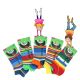 Fröhliche bunte Ringel Sneakersocken für Kinder mit viel Baumwolle