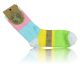 GOTS Bio Baumwolle Socken mit Blockstreifen Ringel für Mädchen - 1 Paar Thumbnail