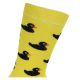 Bunte Motiv-Socken aus Baumwolle quietschiger schwarzer Enten-Spaß auf gelb