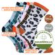 Casual Damen Muster-Socken Baumwolle CRAZY COLORS bunter mix