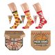 Crazy Socken stylische Pizzasocken in Geschenk-Pappschächtelchen - 1 Paar