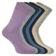 Damen Alpaka Socken mit Wolle dick glatt gestrickt gedeckte Farben Thumbnail