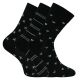 Damen Bio Baumwolle Socken schwarz-mix Muster - 3 Paar Thumbnail