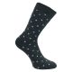 Fesche moderne Damen Socken ohne Gummidruck Streifen und Punkte modern grey