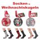 Damen Weihnachts-Motiv-Socken in Christbaum-Kugel Thumbnail
