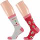 Damen Weihnachts-Socken in Christbaum-Kugel - 2 Paar