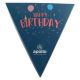 Damensocken HAPPY BIRTHDAY mit Geburtstagsmotiven in Dreieck Geschenkschachtel