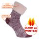 Dicke mollig warme Damen Warm Up Kuschel-Socken damson pink Thumbnail