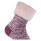 Dicke mollig warme Damen Warm Up Kuschel-Socken damson pink