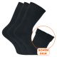 Warme dicke Terry Boot Socks Vollfrottee Stiefelsocken mit viel Baumwolle schwarz