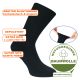 Dicke wärmende & schützende Ultraflex Baumwolle Frottee Venensocken schwarz Thumbnail