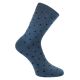 Feine Damen Socken ohne Gummidruck mit Streifen und Punkten modern blue