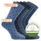 Feine Damen Socken ohne Gummidruck mit Streifen und Punkten modern blue