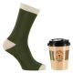 Funny Socken mit Coffee Motive im Kaffeebecher - 1 Paar