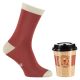 Funny Socken mit Coffee Motive im Kaffeebecher