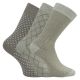 Herren Bio Baumwolle Socken beige mit Streifen und Muster - 3 Paar