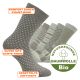 Bequeme naturgesunde Herren Bio-Baumwolle Socken mit Streifen und Muster in beige Thumbnail