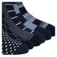 Herren Bio Baumwolle Socken marine-mix mit Linien und Muster - 3 Paar