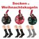 Herren Weihnachts-Motiv-Socken in Christbaum-Kugel Thumbnail