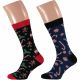 Herren Weihnachts-Socken in Christbaum-Kugel - 2 Paar