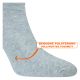 Bequeme Herren Wellness WALK Socken mit stoßdämpfender Fußbett-Frottee-Polsterung hellgrau