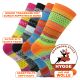 Warme Hygge Socken mit flauschiger Wolle im fröhlich bunten Skandinavien Design Thumbnail