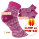 Warme kuschelige Kurzsocken mit ABS Antirutschnoppen für Kinder berry