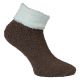 Flauschig weiche und wärmende Kuschel Wellness Socken mit Umschlag dezente Farben