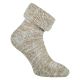 Extra dicke warme Kuschel Wolle Socken THERMO mit Umschlag beige Thumbnail