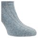 Kuschelig warme Merino- und Kaschmir Wolle Luxus Socken grau-melange