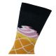 Phantastisches Eiscreme Design Motiv Socken mit naturgesunder Baumwolle